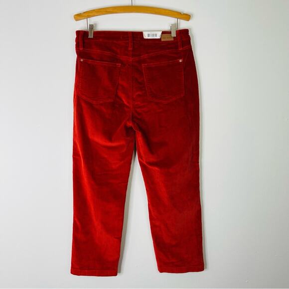 NWT Judy Blue orange rust high waist ankle straight leg corduroy pants 32 - Picture 5 of 9